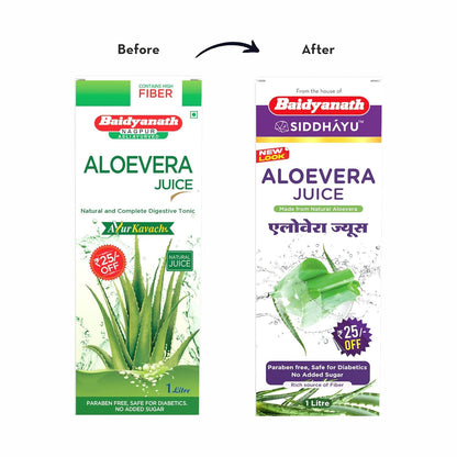Baidyanath Aloe Vera juice with Pulp, All Natural tonic for Immunity, Better digestion and Glowing Skin, 1000 ml