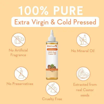 WishCare Cold Pressed Premium Castor Oil And Olive Oil-100% Pure & Hexane Free Face Wash (400 ml)