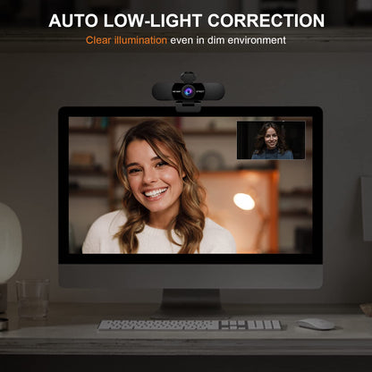 1080P Webcam with Microphone, eMeet C960 Web Camera, 2 Mics Streaming Webcam with Privacy Cover, 90°View Computer Camera, Plug&Play USB Webcam for Calls/Conference, Zoom/Skype/YouTube, Laptop/Desktop