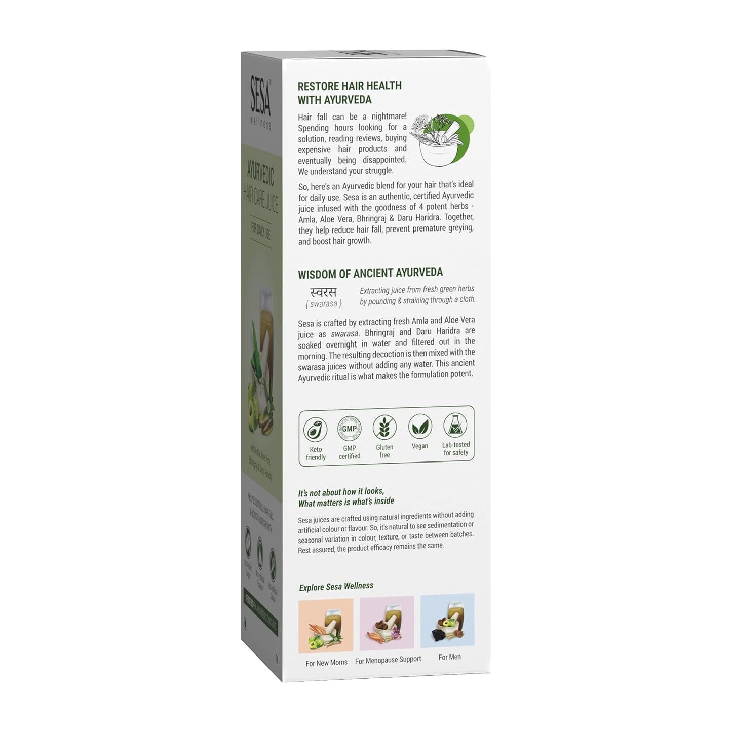 SESA Ayurvedic Hair Care Juice (2L) | Controls Hair Fall | Boosts Hair Growth | 100% Ayurvedic Hair Care Juice made with Amla, Aloe Vera, Bhringraj and Daru Haridra (Pack of 2)