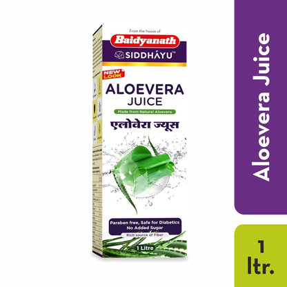 Baidyanath Aloe Vera juice with Pulp, All Natural tonic for Immunity, Better digestion and Glowing Skin, 1000 ml