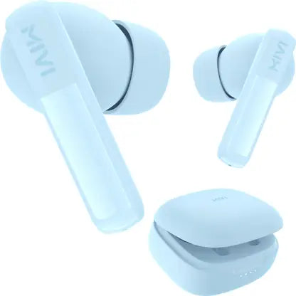 Mivi Duopods K2, 40Hrs PT, HD Call, Fast Charging, 50ms Latency,IPX4, Voice Asst.5.3v Bluetooth (Brisk Blue, True Wireless)