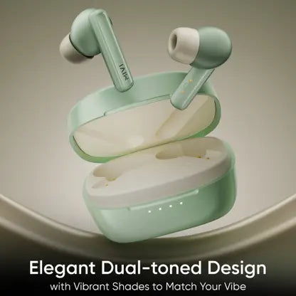 Mivi Duopods B1 (Just Launched)45Hrs Playtime, AI ENC for HD Call, Fast Charging, 5.3 Bluetooth (Green, In the Ear)