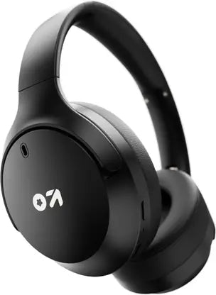 GOBOULT Q 70Hr, ENC Mic, 40mm Bass Boosted Drivers, 4EQ Modes, 5.4v Bluetooth & Wired (Black, On the Ear)