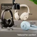 GOBOULT Q 70Hr, ENC Mic, 40mm Bass Boosted Drivers, 4EQ Modes, 5.4v Bluetooth & Wired (Black, On the Ear)