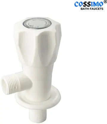 COSSIMO Pvc Plastic Angle Valve Tap for Bathroom, Washbasin (Pack of 2) Angle Cock Faucet (Wall Mount Installation Type)